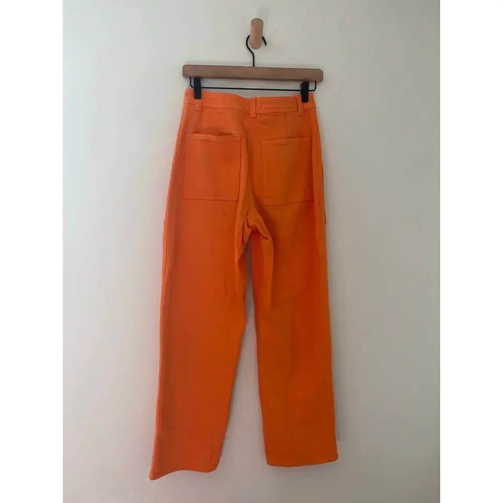 Wilfred Orange Utility Pants Size 4 Casual Straight Leg Cargo